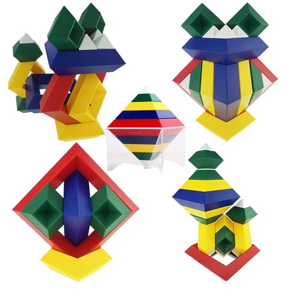 Pyramid Stacking Toy Building Blocks 3D Puzzle Brain Teasers NIB - Picture 1 of 8